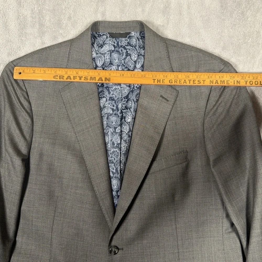 Mens 42 Suit Jacket Sport Coat Blazer Drago Super 160s Wool Surgeon Cuffs READ
